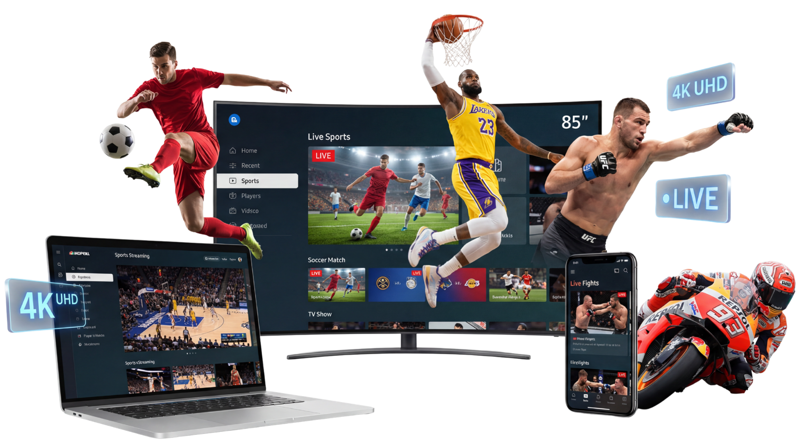 Abonnement IPTV France 2024 - Regardez tous les matchs de football en direct sur smartphone - beIN Sports, Sky Sports, Ligue 1, Premier League